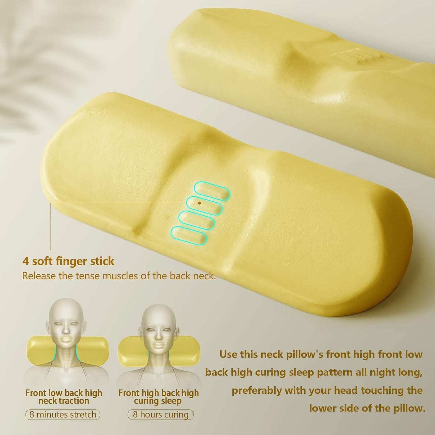 Almohadas Cervicales para el Alivio del Dolor al Dormir, Almohada d...