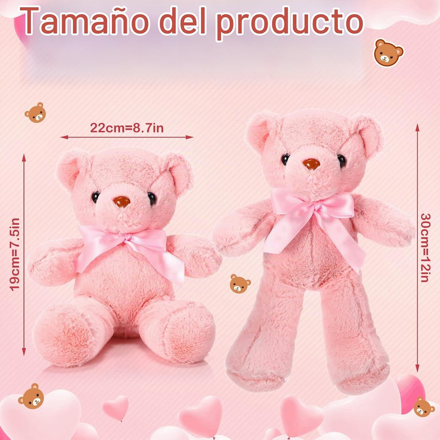 Skylety - Paquete de 10 osos de peluche a granel, recuerdos de fies...