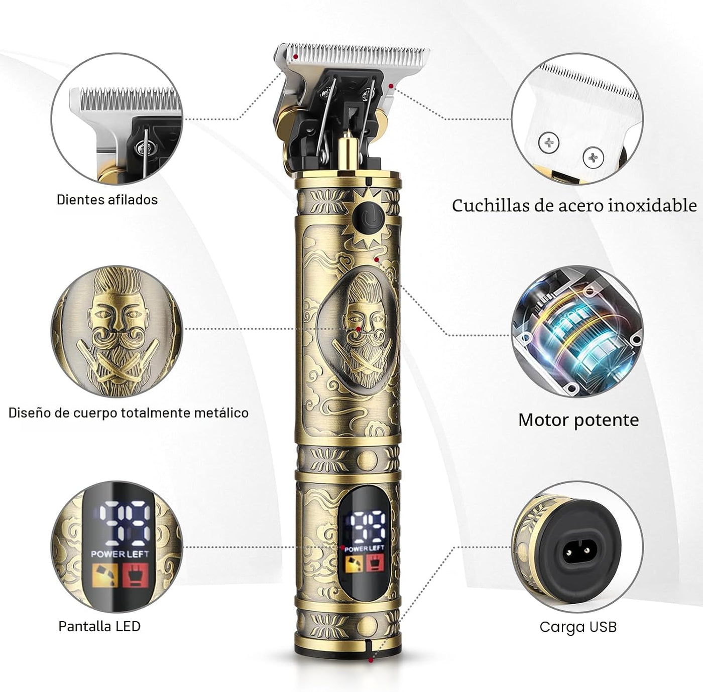 GSKY Cortapelos 27 en 1 para hombres profesionales, kits y juegos d...