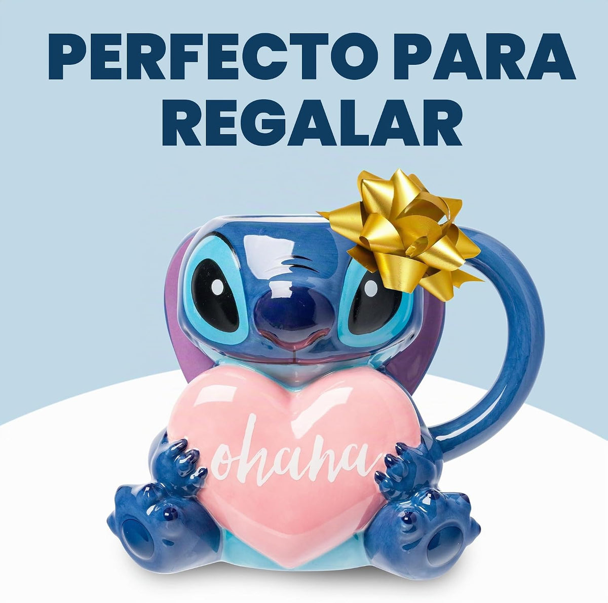 Silver Buffalo Disney Lilo and Stitch Ohana - Taza esculpida en 3D,...