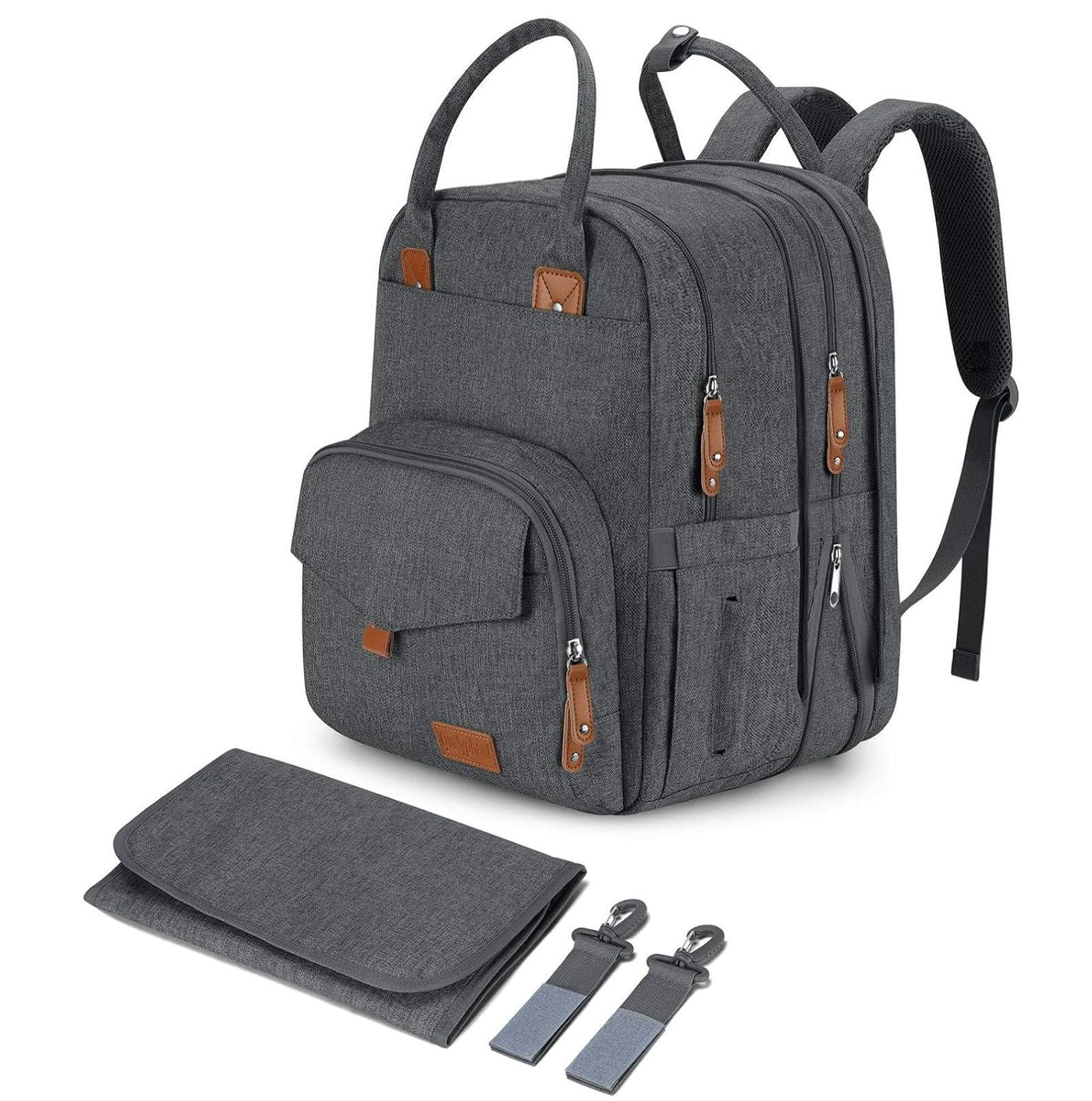 Qualyphant Mochila para pañales extragrande para dos niños gemelos,...