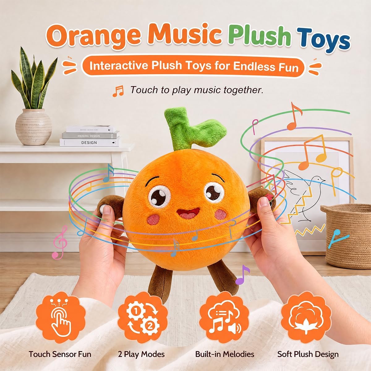 EASYFORALL Juguetes sensoriales musicales Juguete de peluche musica...