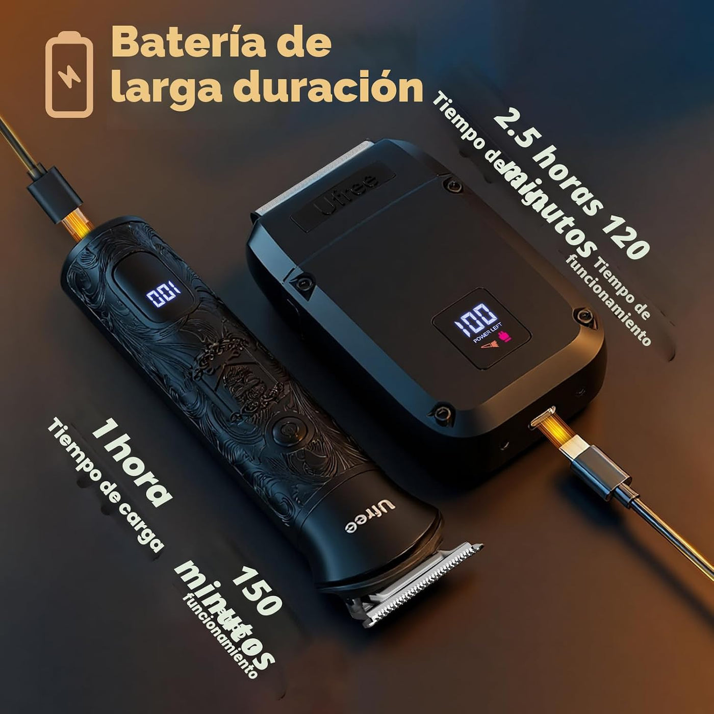 Ufree Set de afeitadora y recortadora de pelo de barba, maquinilla...