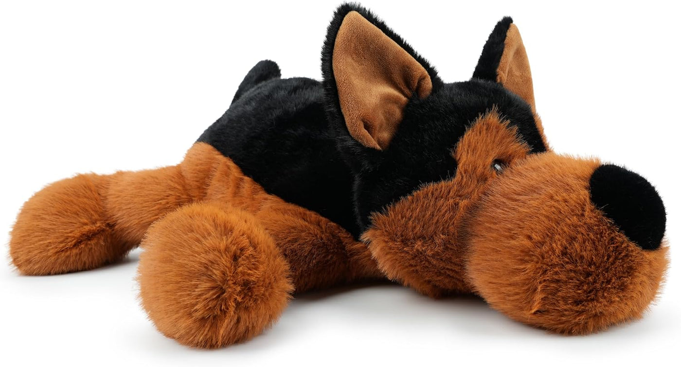 WEIGEDU Juguete de peluche de pastor alemán acostado, 21.6 pulgadas...