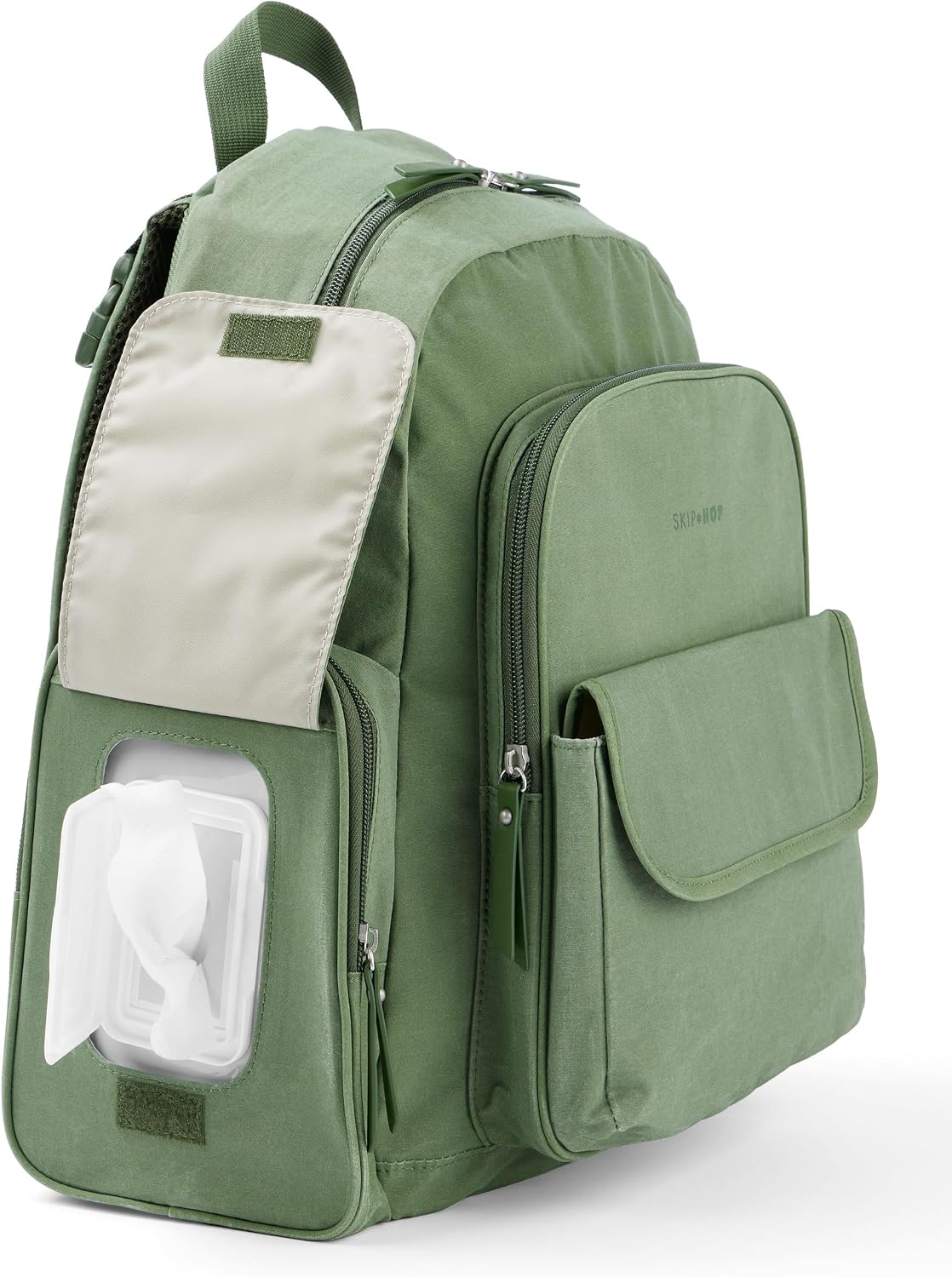 Skip Hop Mochila para pañales con cambiador portátil, 9 bolsillos e...