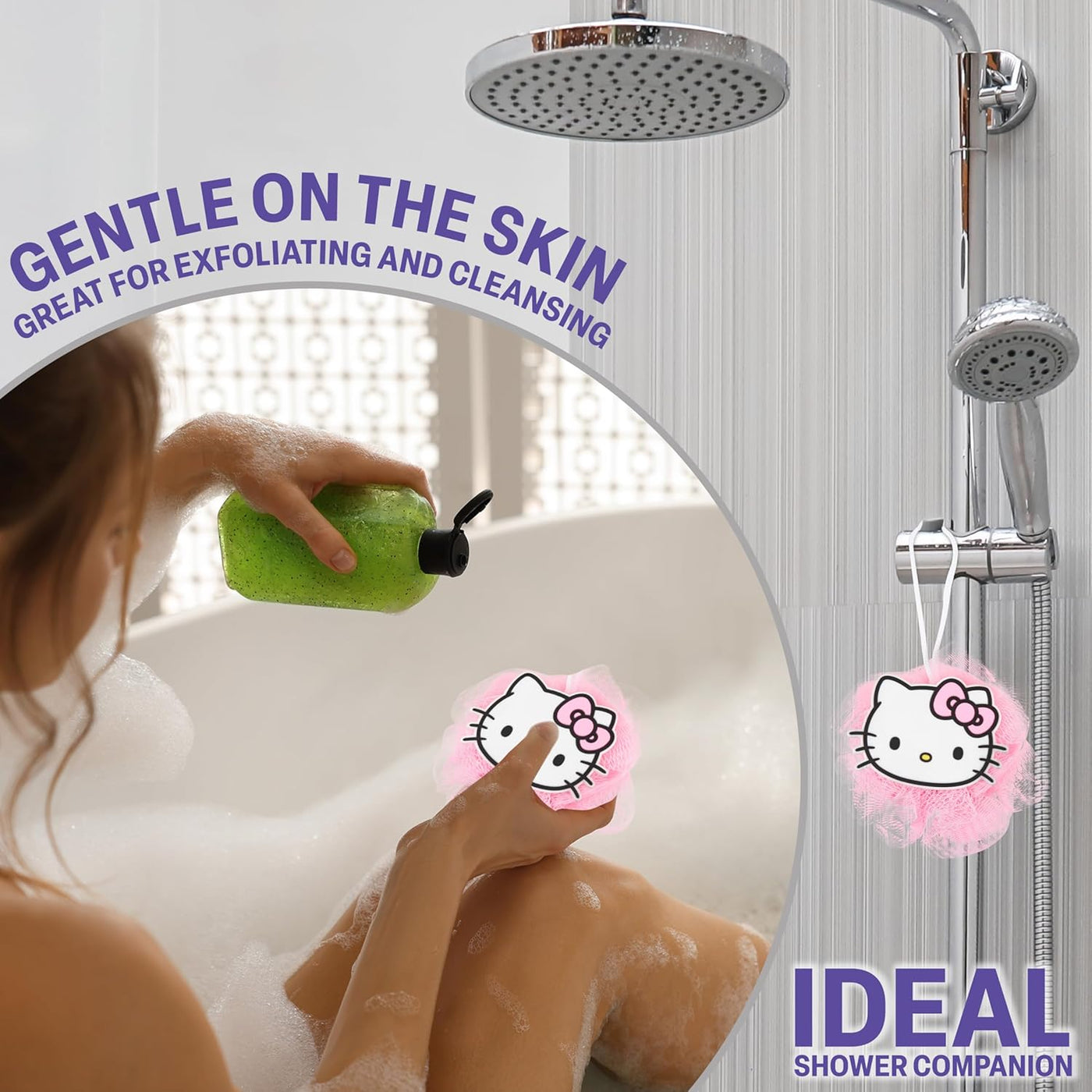 Get Trend Hello Kitty Sanrio - Juego de accesorios de ducha, necese...