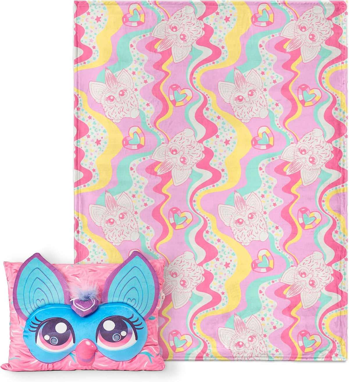 Northwest Furby Manta Tipo Throw Furby Rosa Ondulada Silk Touch de...
