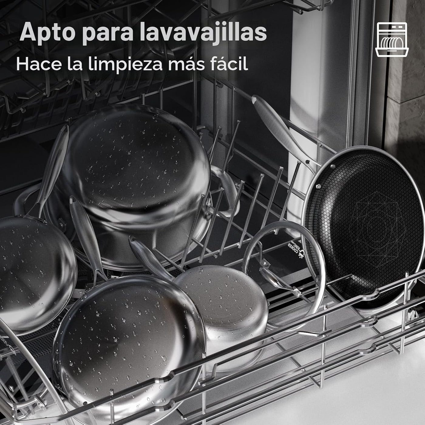 COOKER KING Juego de 7 piezas de utensilios de cocina de acero inox...