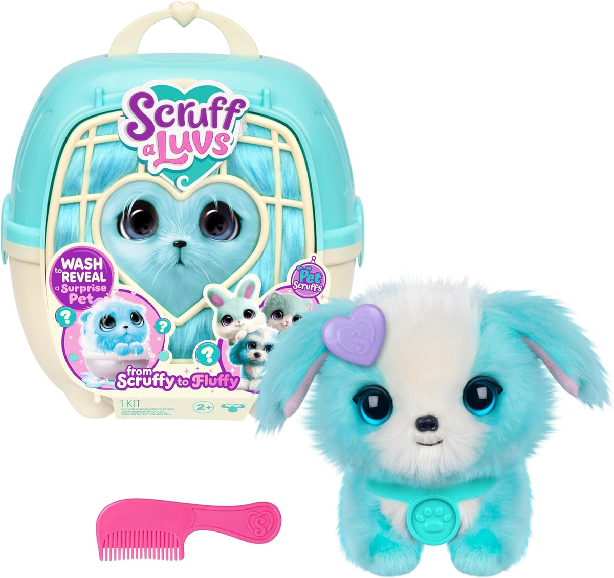 ScruffaLuvs Mascota sorpresa azul, juguete de peluche misterioso, l...