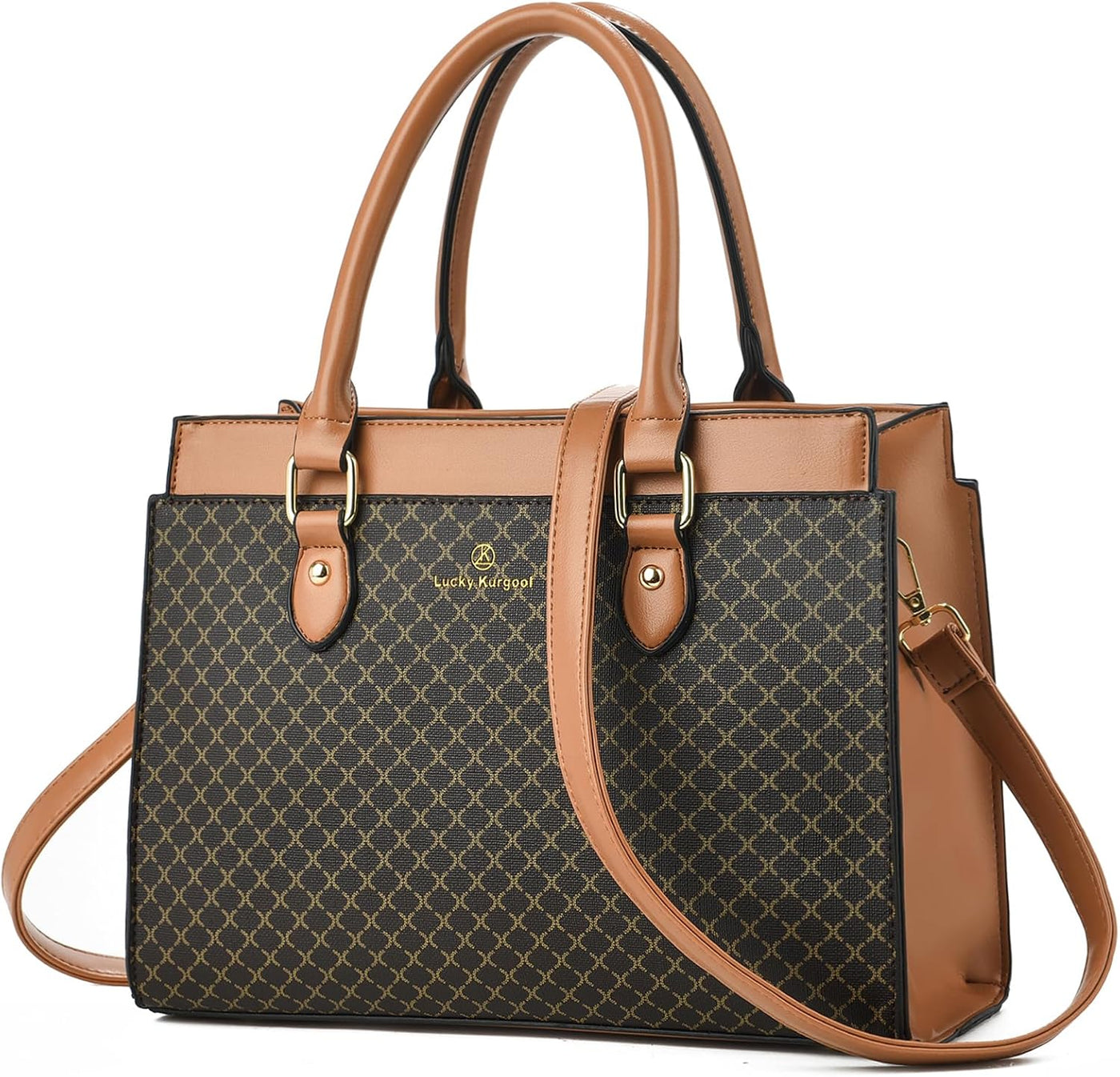 KURGOOL Bolsos de mano para mujer, bolso de mano de cuero de moda d...