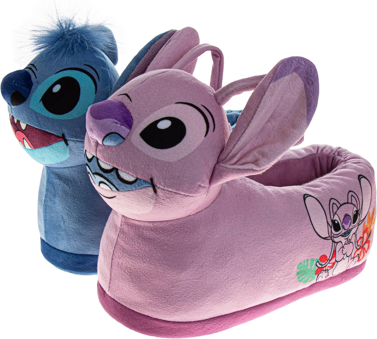 Disney Lilo and Stitch - Pantuflas de felpa para niños y niñas, pan...