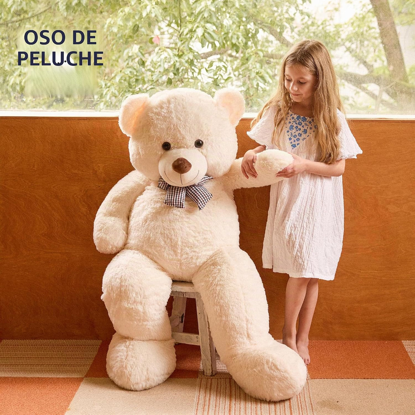 Oso de peluche gigante grande de 47 pulgadas, animales de peluche,...