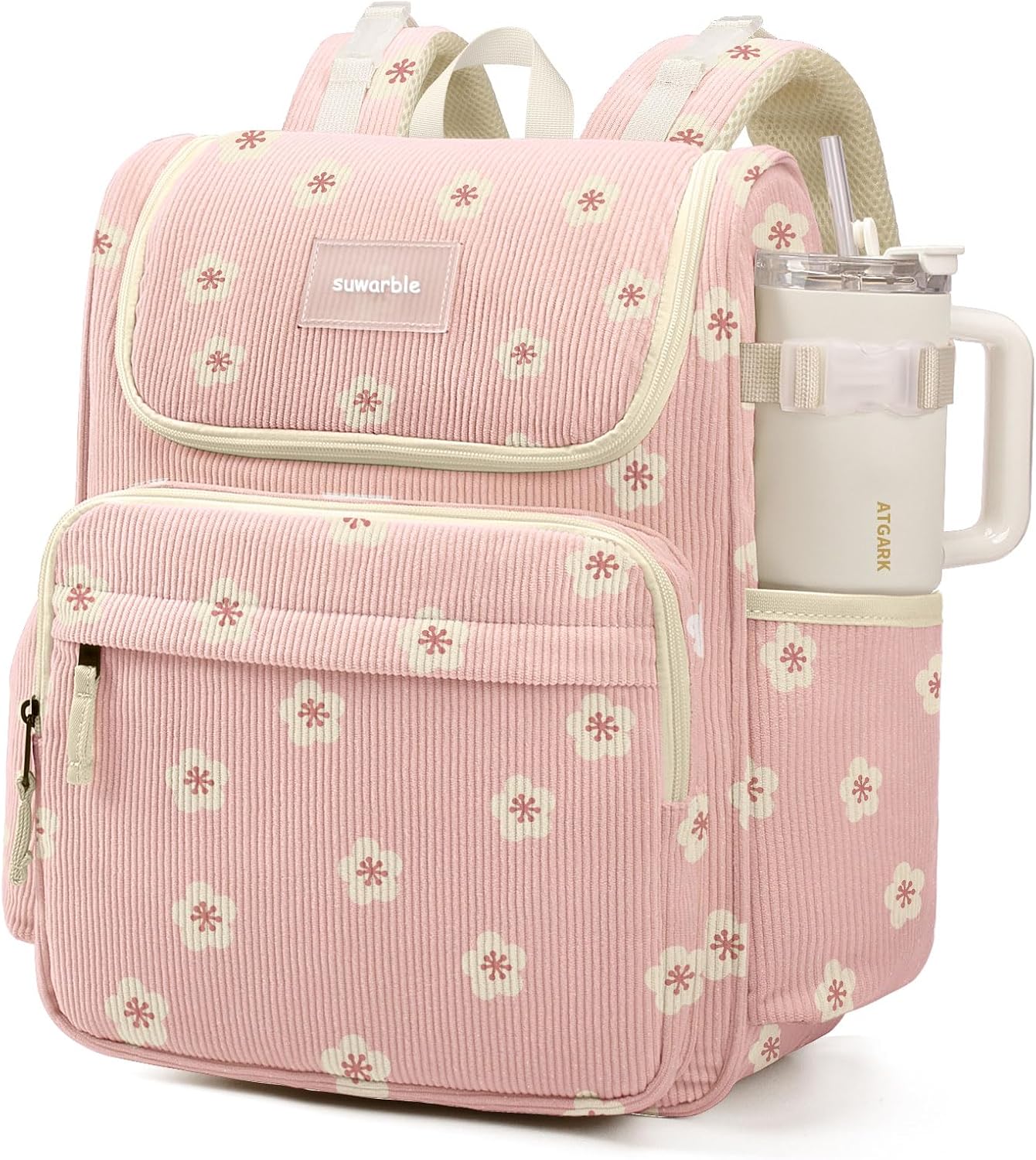 suwarble Mochila grande de pana para pañales para mamá, mochila de...