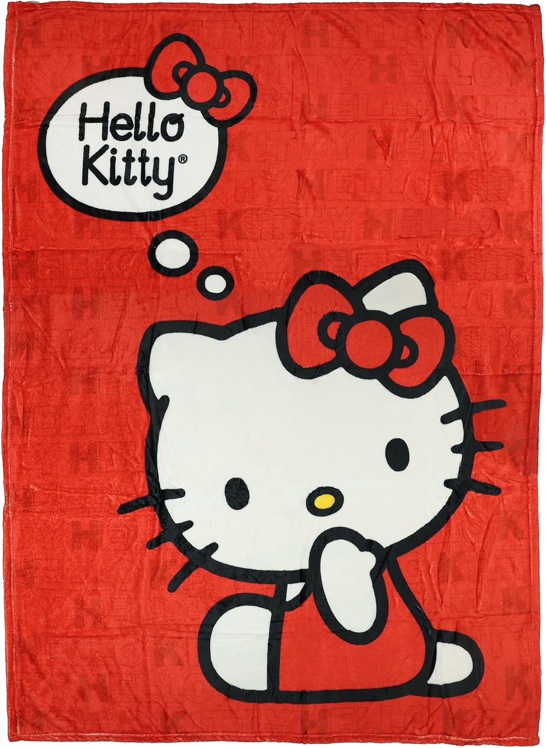 Northwest Sanrio Hello Kitty How Cute Micro Raschel - Manta de rega...