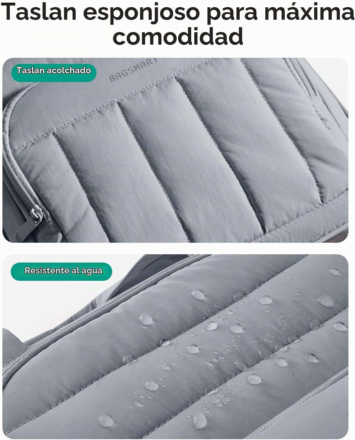 BAGSMART Equipaje de mano, maleta de viaje debajo del asiento de 16...