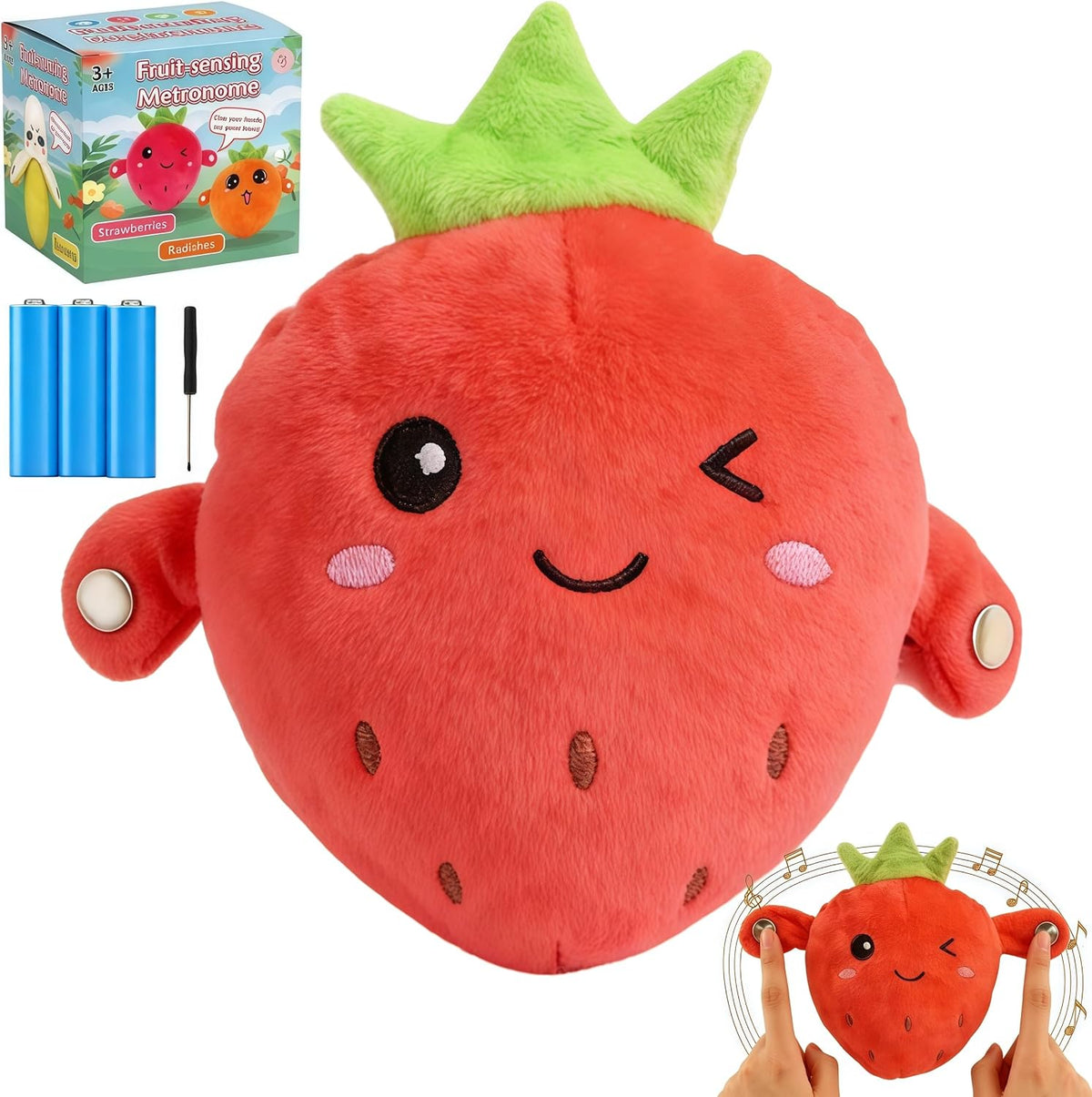 Juguete sensorial musical de felpa suave, juguete de peluche intera...