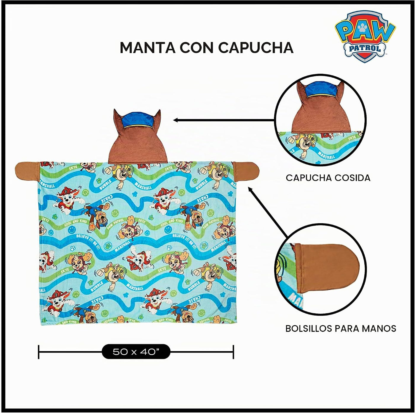 Northwest Manta con capucha de personajes, acogedora y ligera, 40 x...