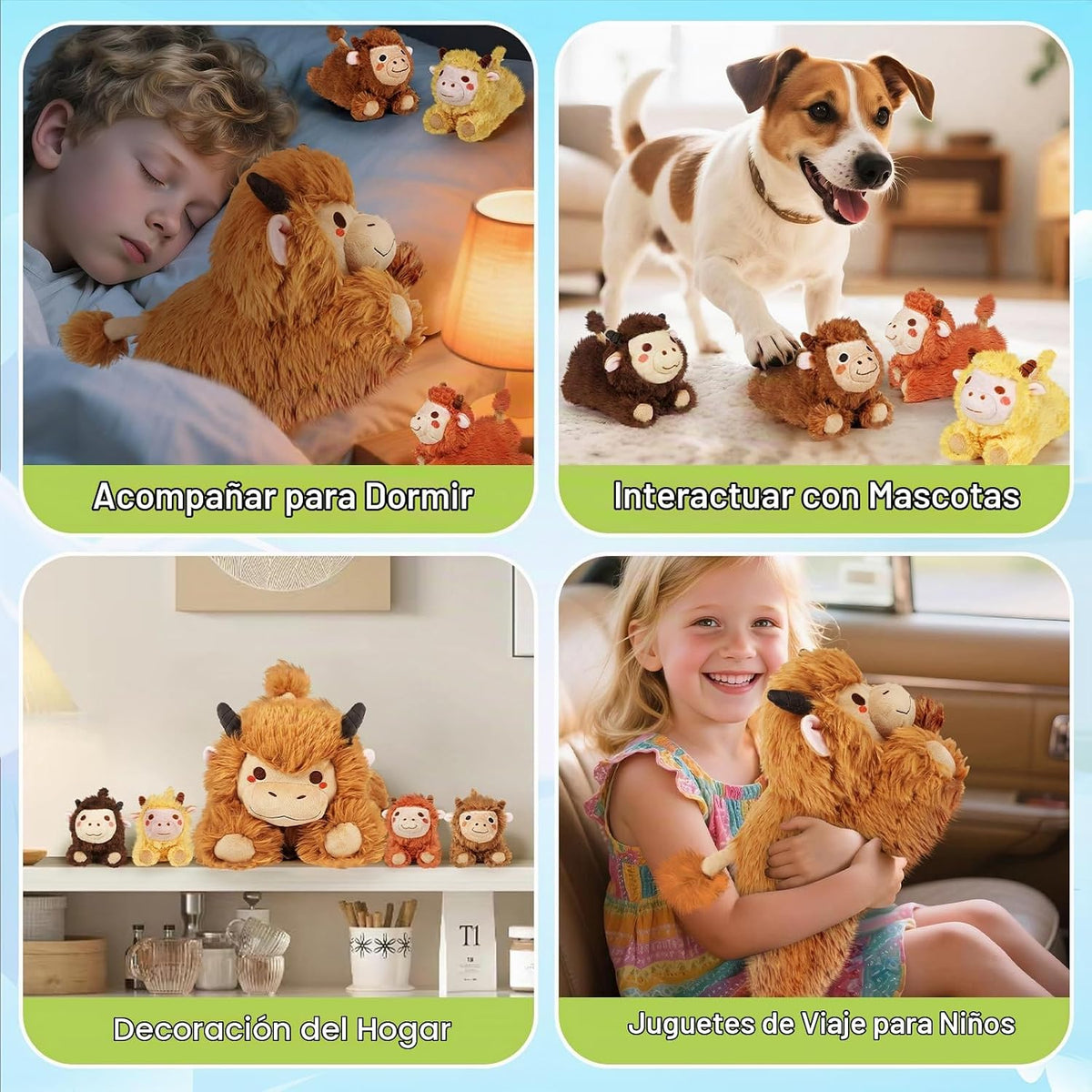 KMUYSL Highland Cow - Animal de peluche para niñas de 0 1 2 3 4 5 6...