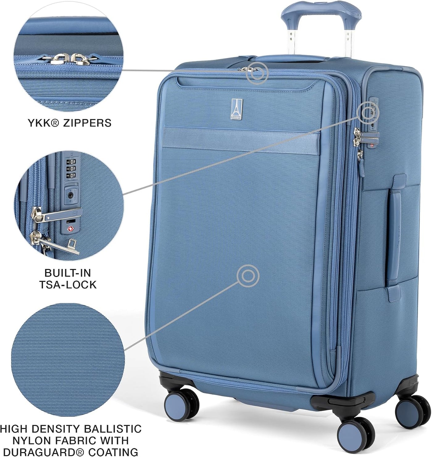 Travelpro Versapack + equipaje ligero y expandible a cuadros, malet...