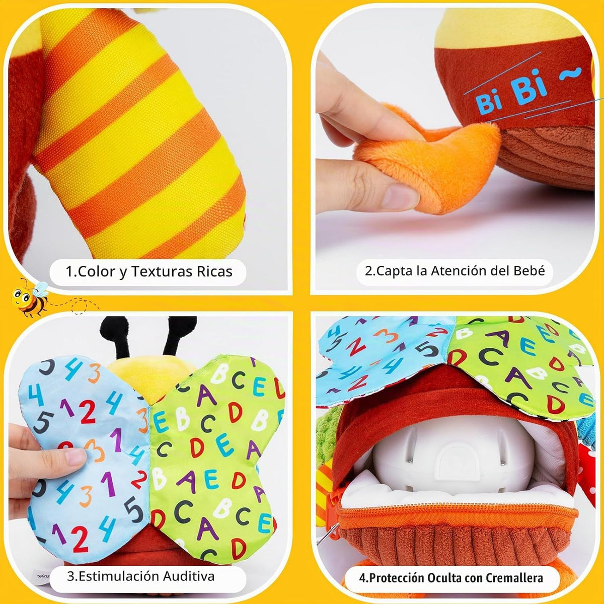 Juguetes para bebés de 12 a 18 meses, juguete musical de peluche pa...