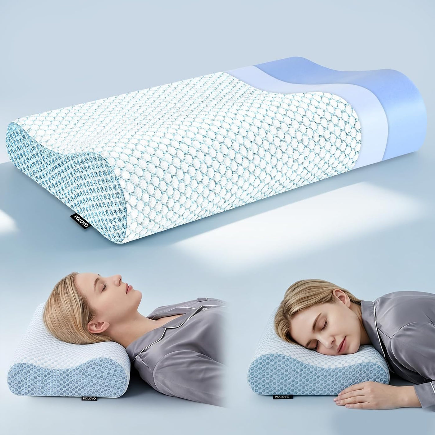 Almohada de espuma viscoelástica para cama para dormir, almohada or...