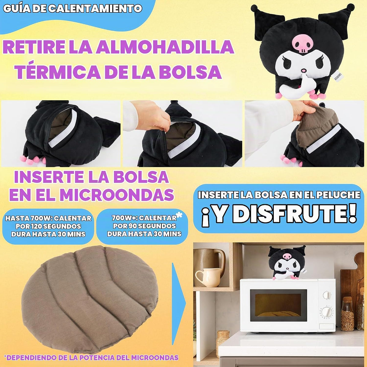 Hello Kitty Sanrio Almohadilla Térmica para Microondas para Cuello...