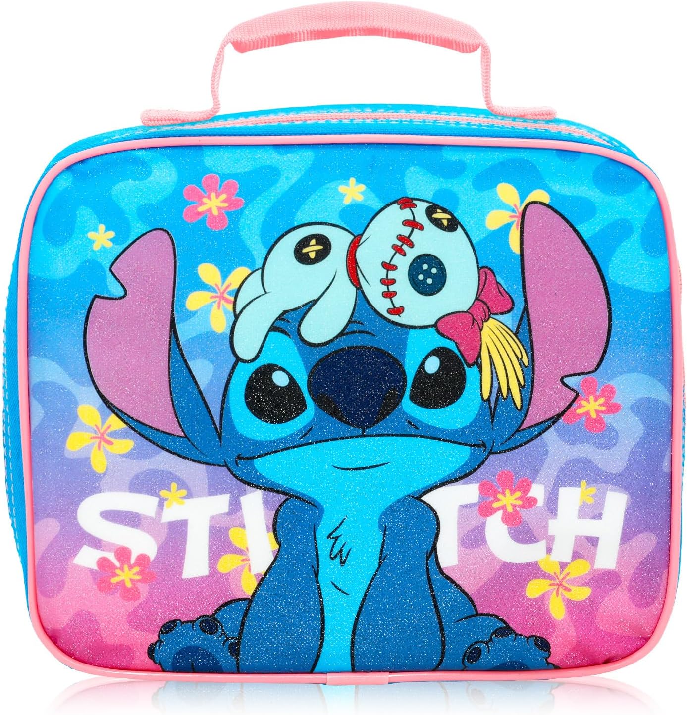 Juego de mochila y lonchera Stitch and Angel para niñas, paquete es...