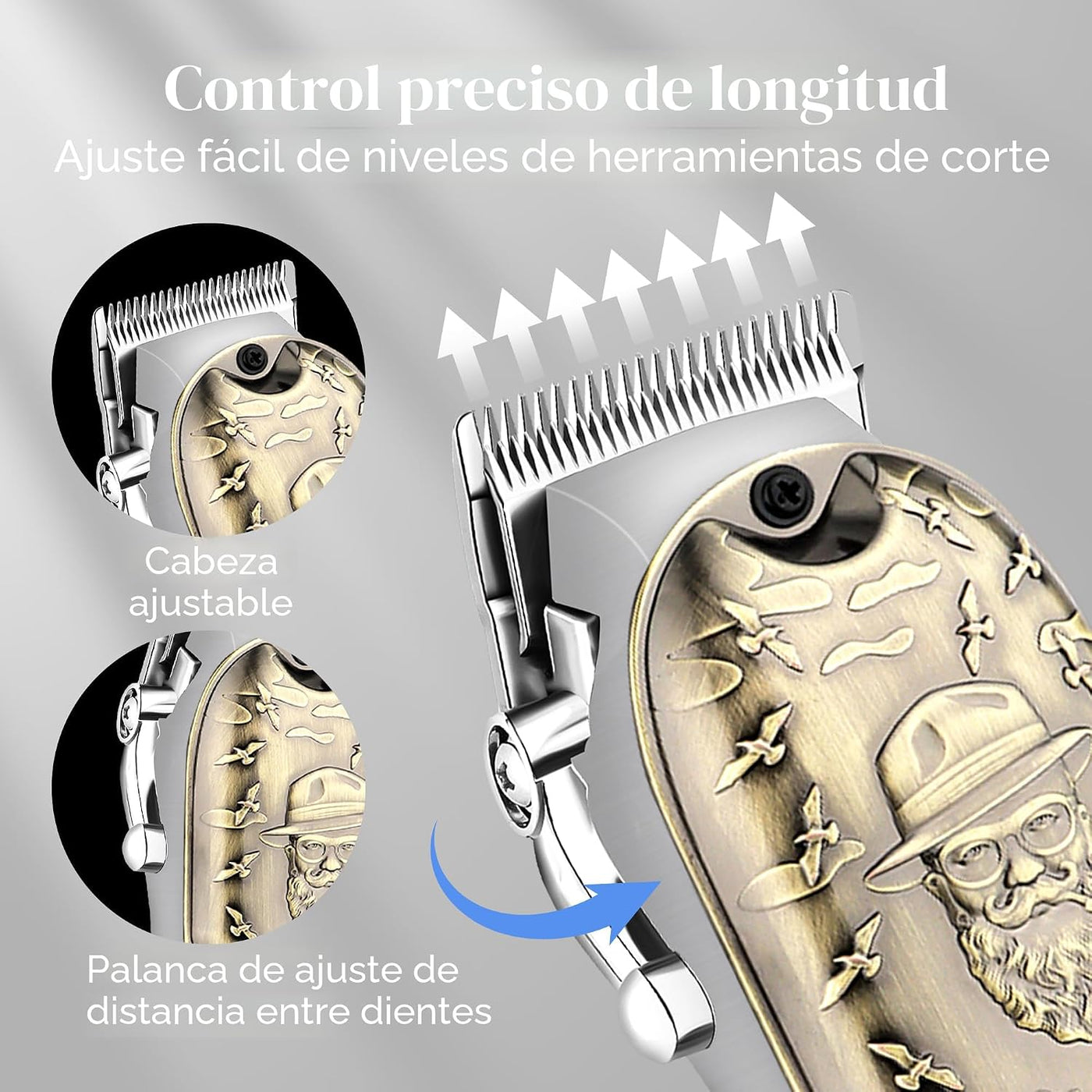Juego de cortapelos para hombres, cortadora de pelo con pantalla LE...