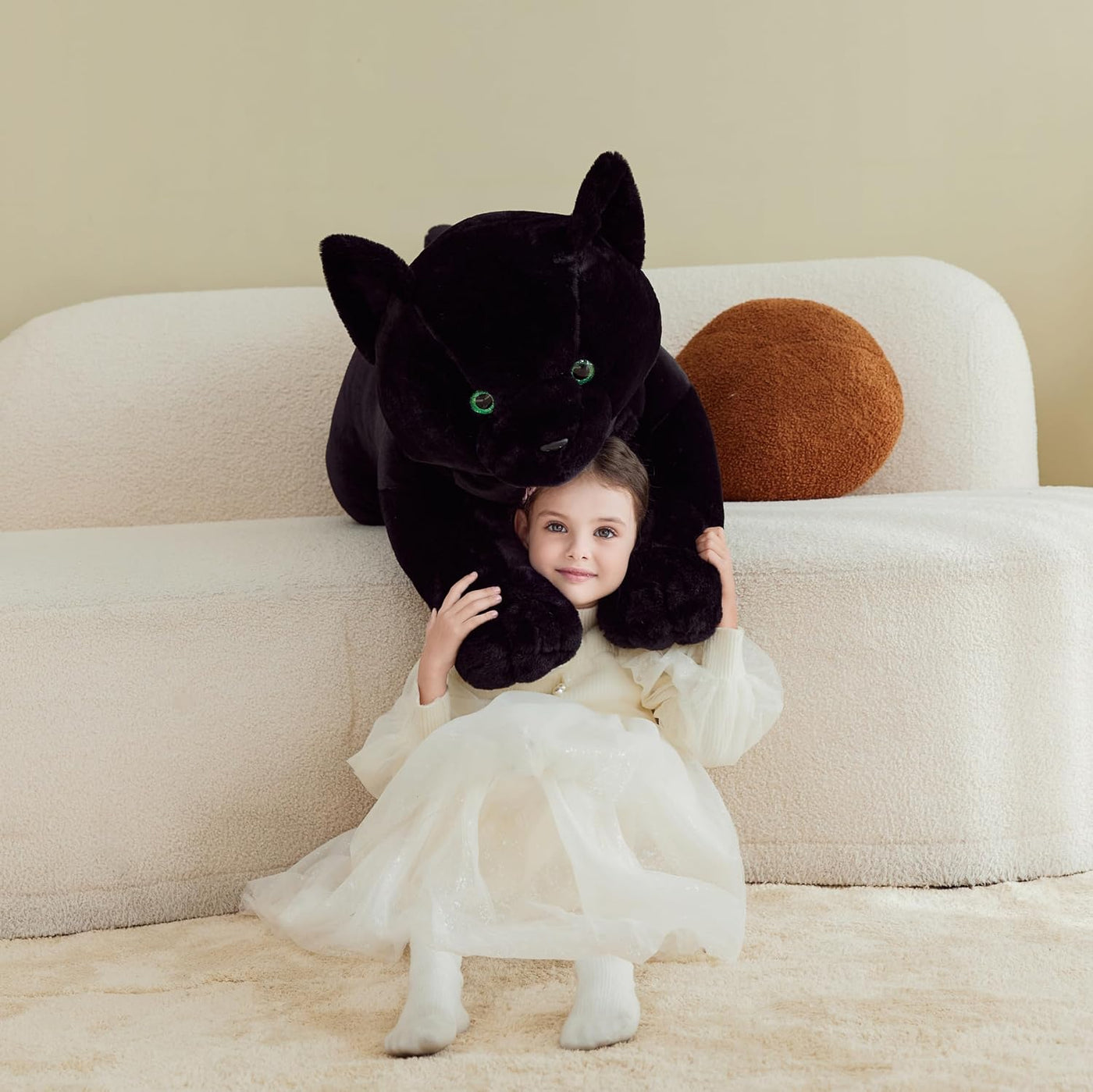 IKASA - Animales de peluche de gato negro, juguetes de peluche giga...