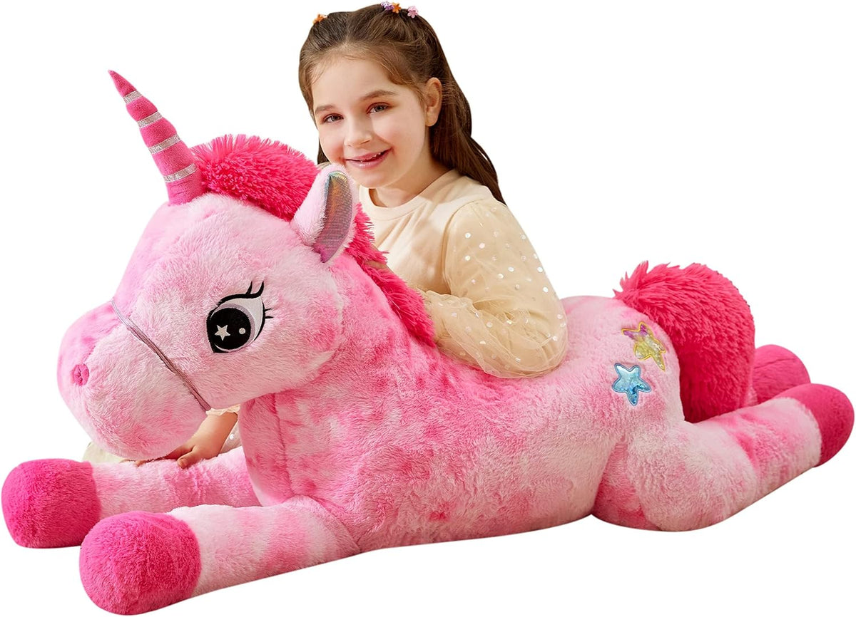 IKASA Peluche de unicornio gigante de 43 pulgadas, juguete de peluc...