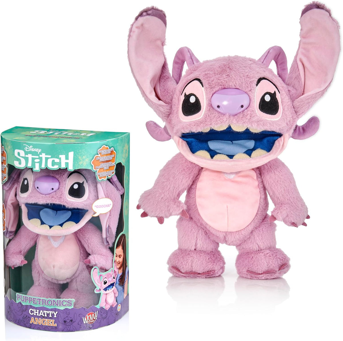 ¡Guau! Cosas Disney Chatty Angel Deluxe Puppetronic | Puppetronic A...
