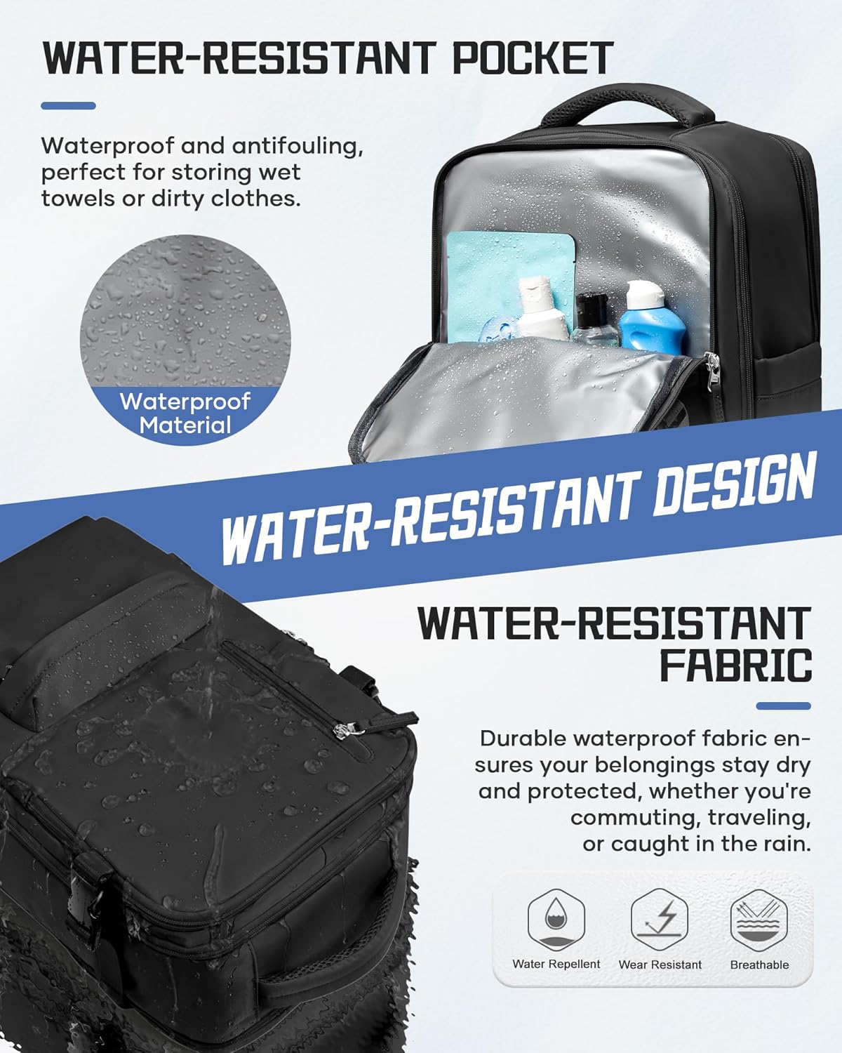 WONHOX Mochila de Viaje Grande Equipaje de Mano Aprobada para Vuelo...