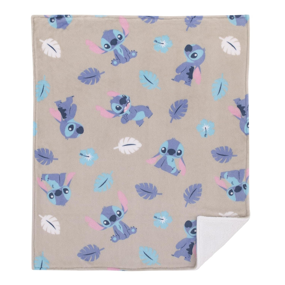 Disney Stitch - Manta de felpa sherpa súper suave color gris, azul,...