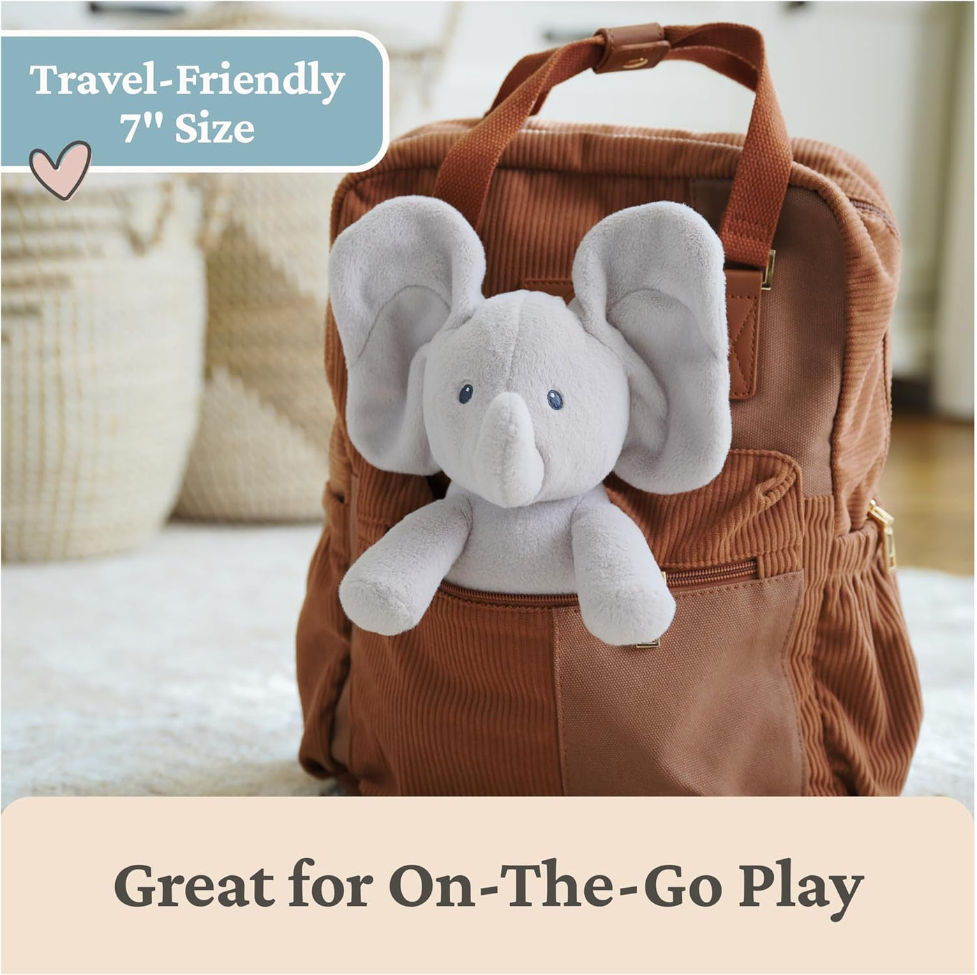 GUND - Elefante blando Peek-a-Boo Flappy para bebés, juguete de pel...