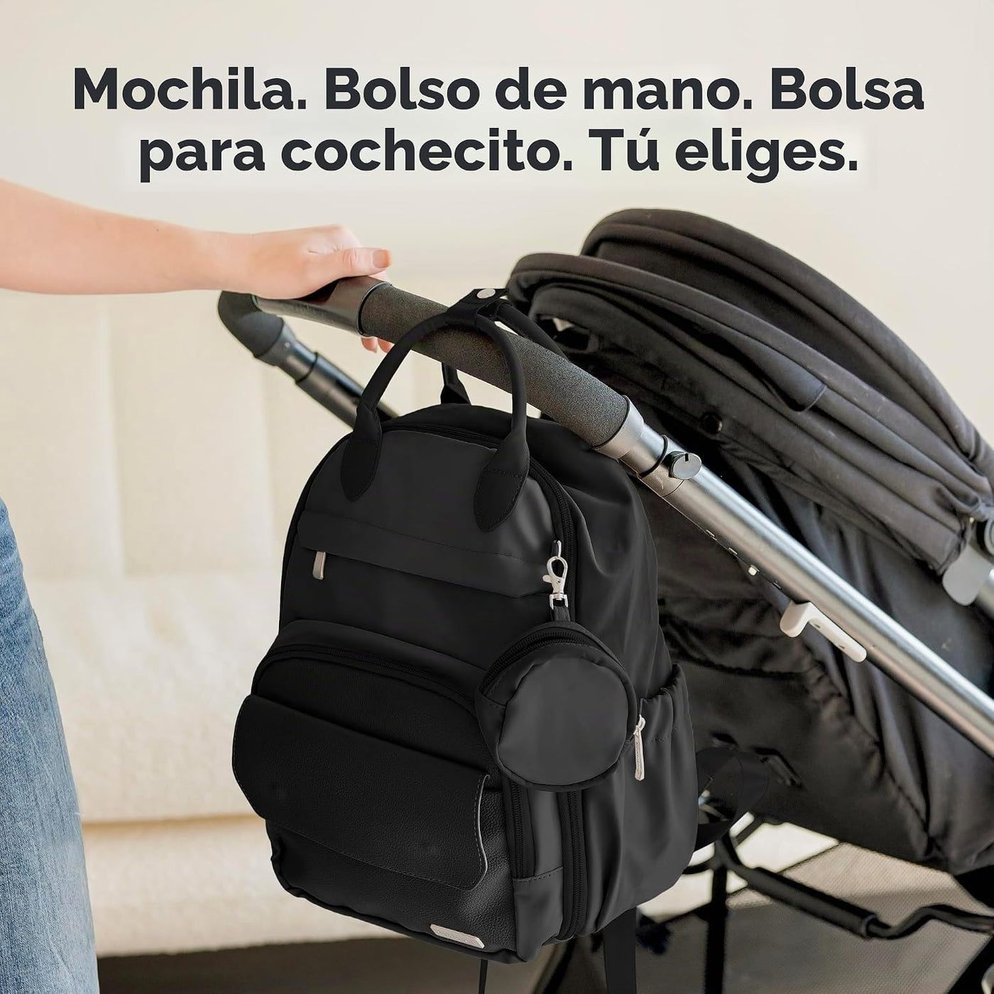 KeaBabies Mochila para pañales, mochilas de viaje para pañales (neg...
