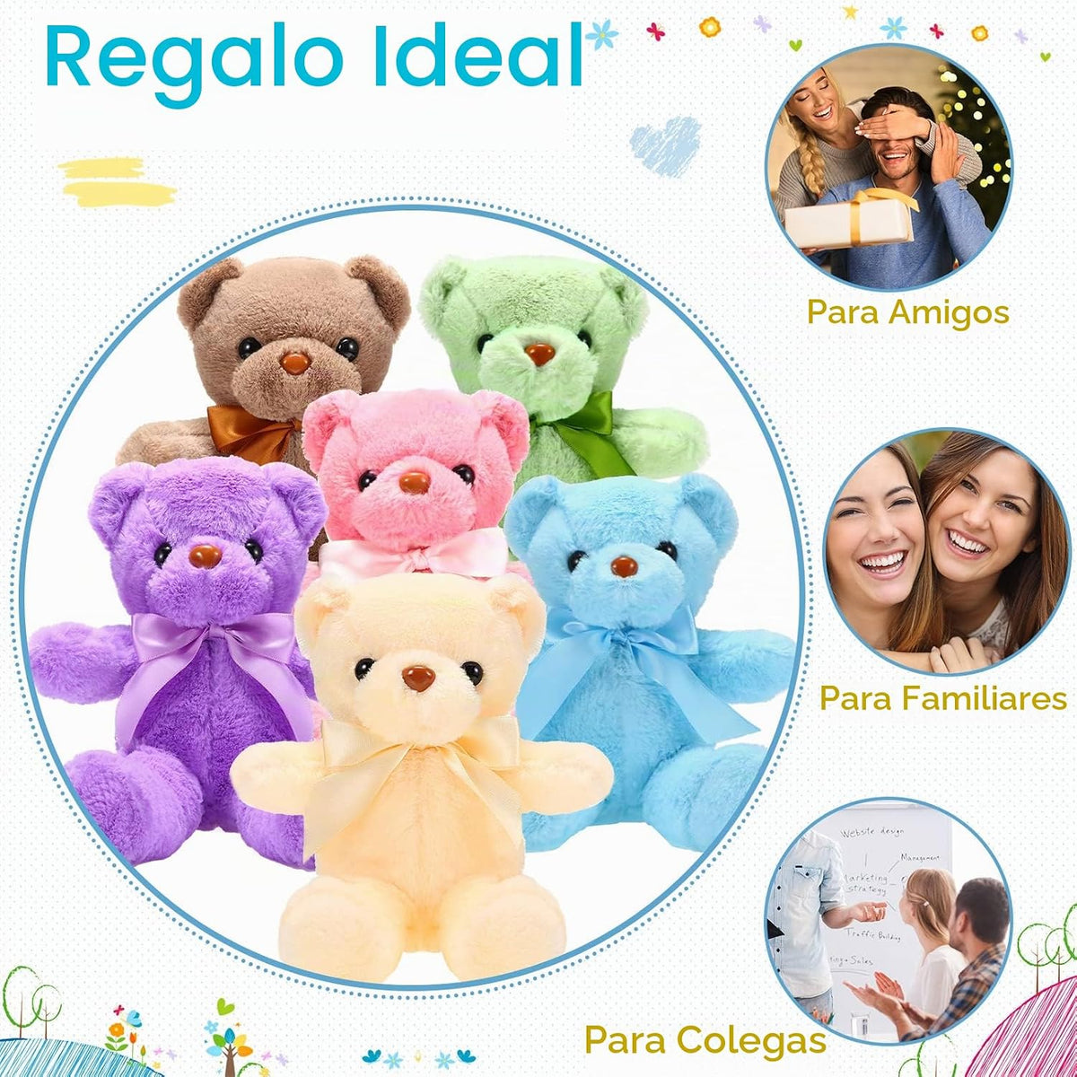 Skylety 10 Piezas Osos de Peluche a Granel Animales de Peluche Suav...