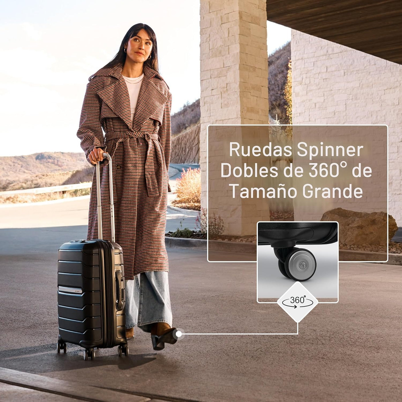 Samsonite Freeform de carcasa rígida expandible con ruedas giratori...