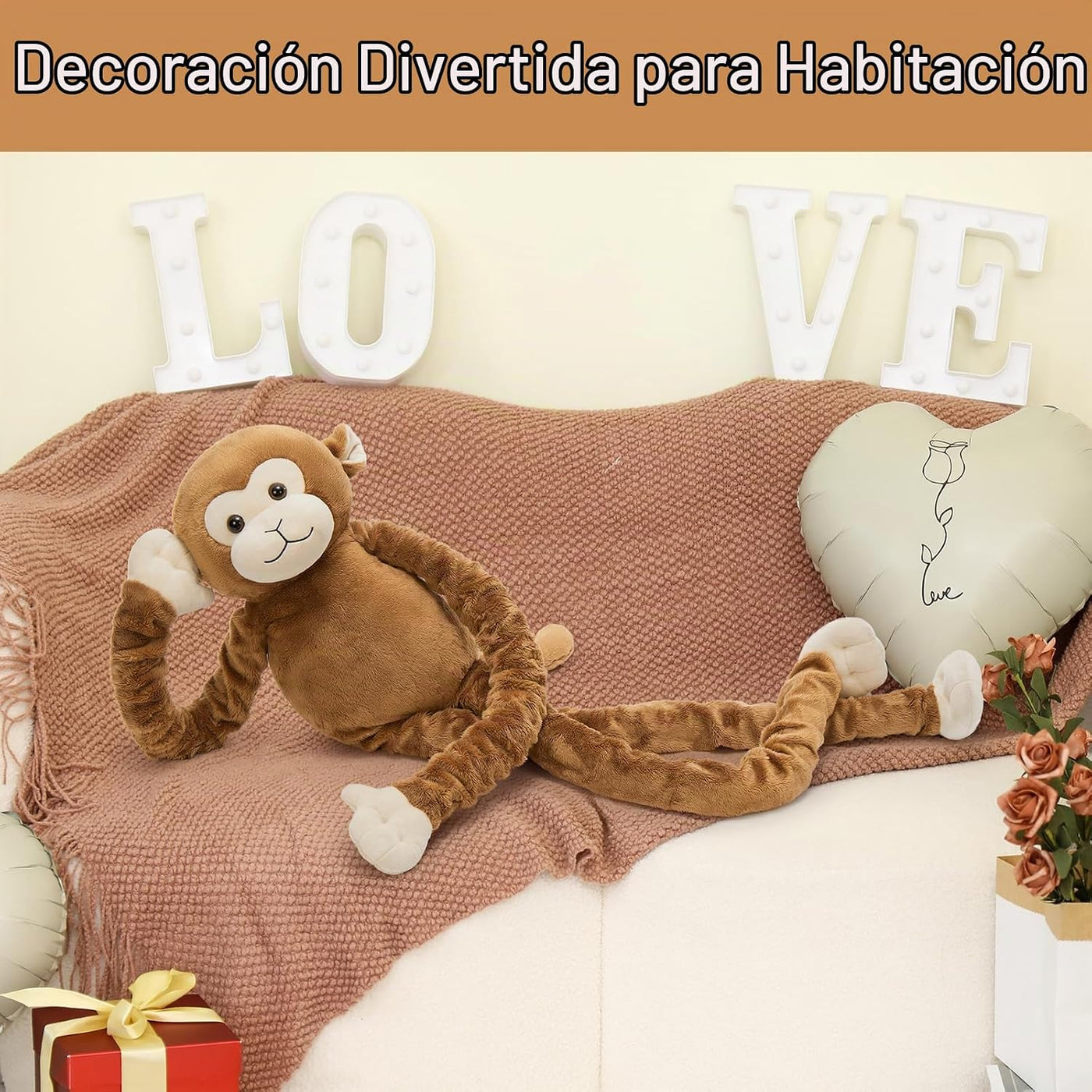 MorisMos Juguete de peluche de mono grande, de 23.6 a 35.4 pulgadas...