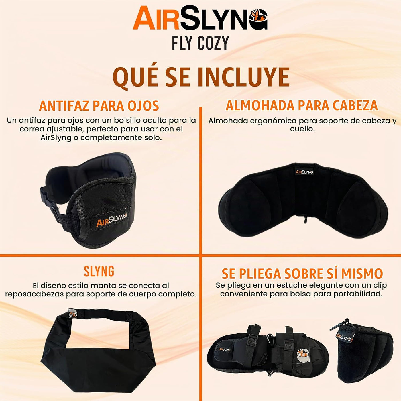 Sistema de apoyo para dormir de avión 3 en 1, paquete de 2 accesori...
