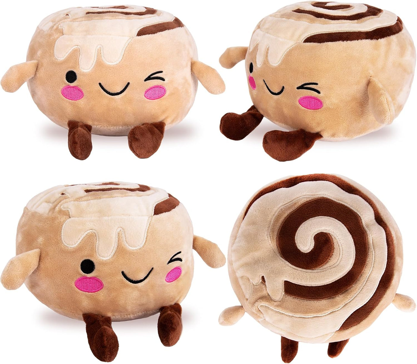 ArtCreativity Kawaii - Rollo de canela, juguete de peluche, 9 pulga...