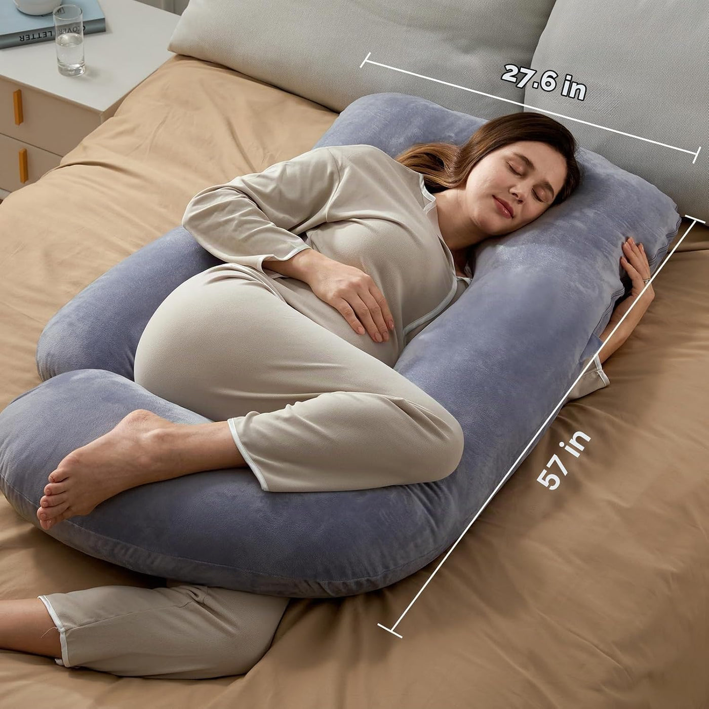 Momcozy Almohada de embarazo para dormir - Almohada de maternidad d...
