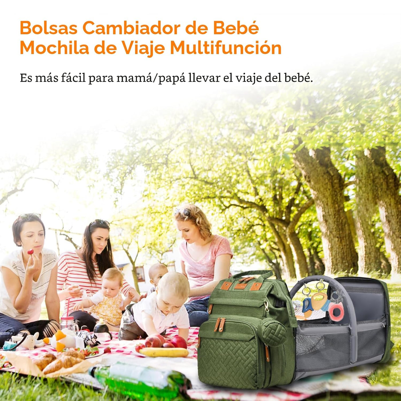Astro alan Bolsas de pañales para bebé con estación de cambio, moch...
