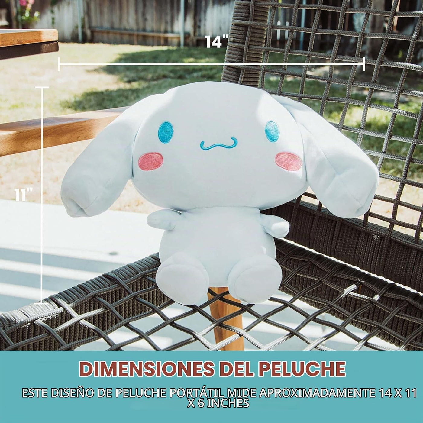 Sanrio Cinnamoroll - Almohada cervical reversible y felpa para adul...