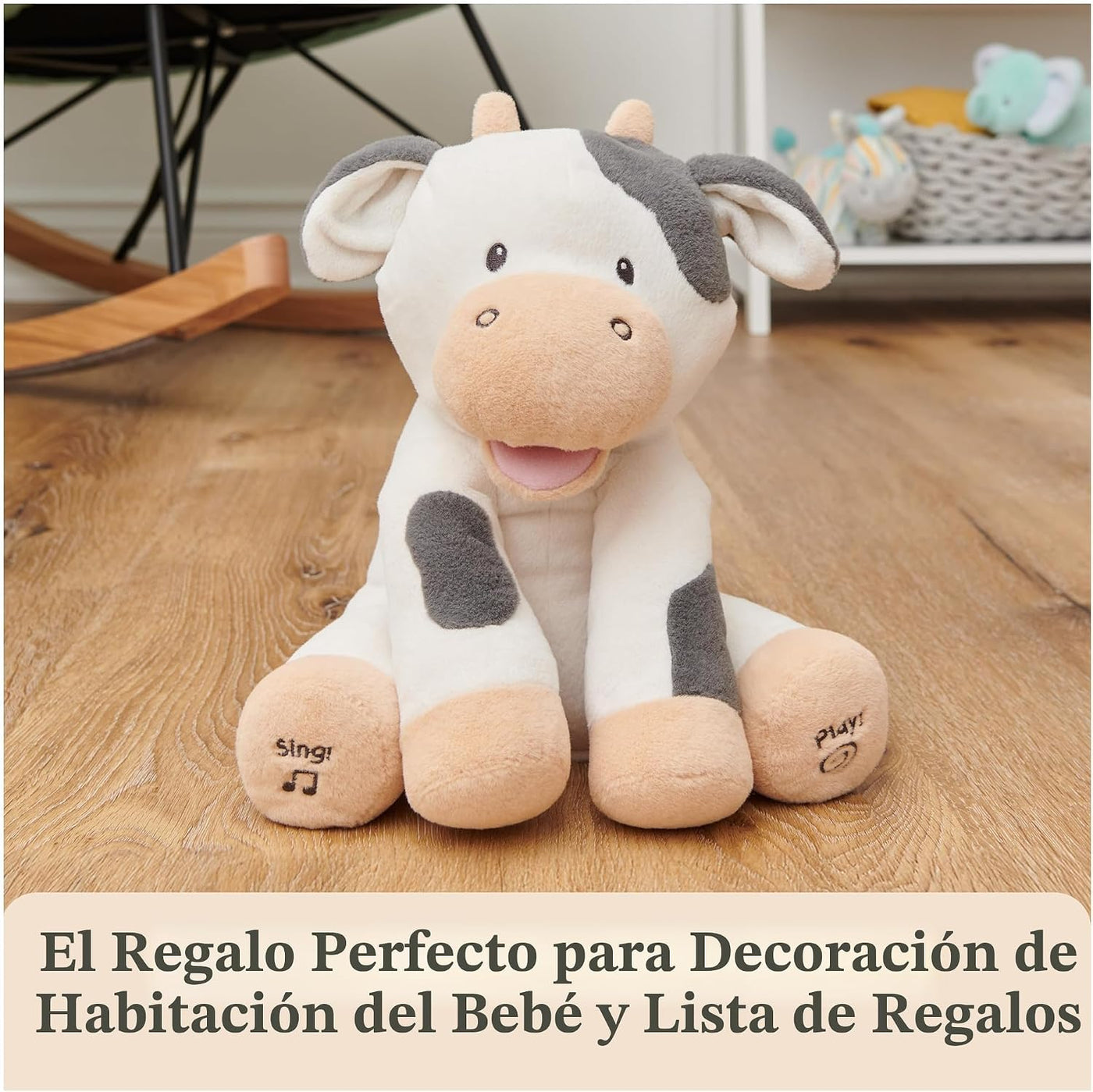 GUND Baby Buttermilk Cow Juguete musical interactivo animado de 12...