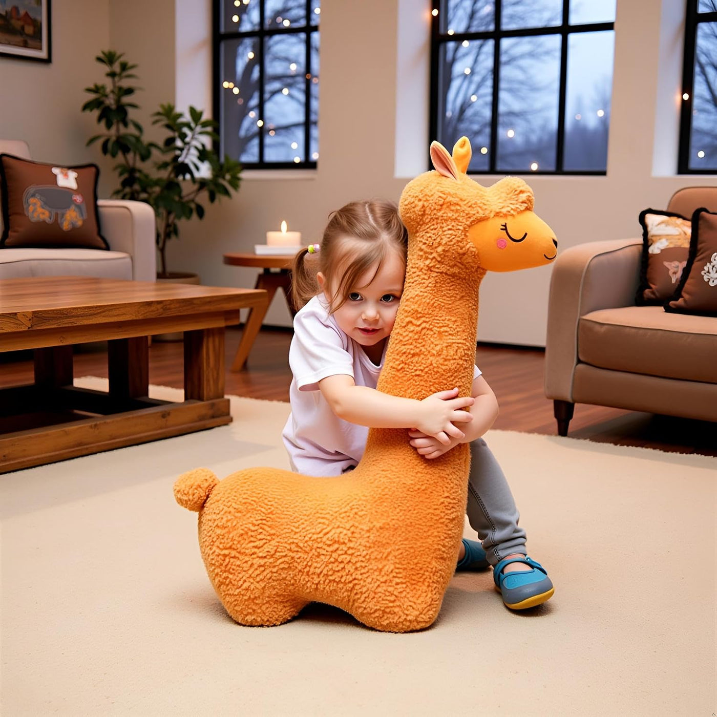 Ryttir 29.5 Pulgadas 15% Más Gordo Peluche Grande de Llama, Peluche...