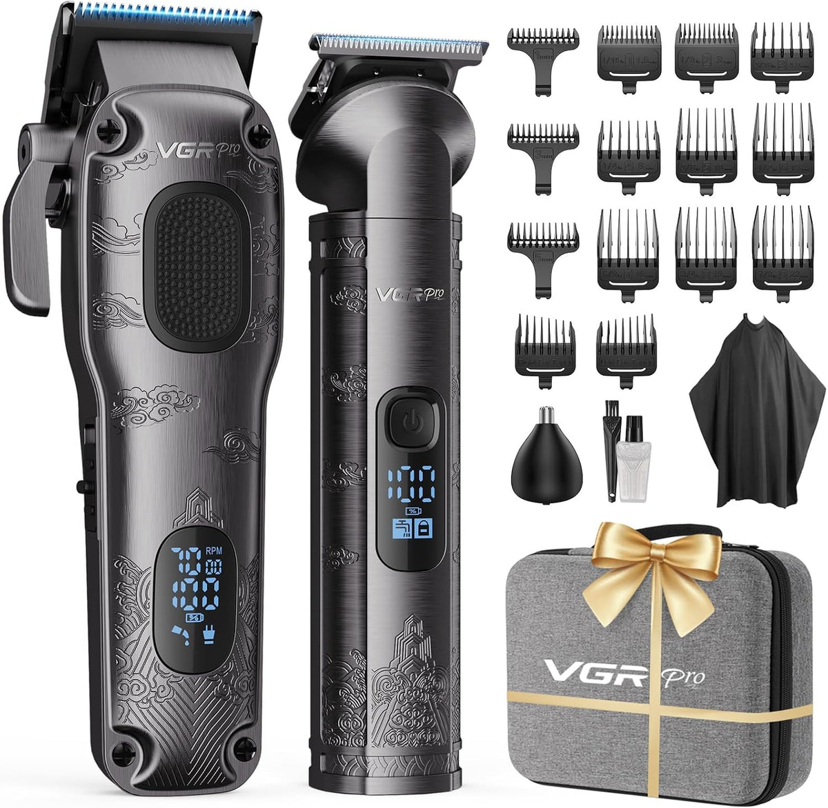 Cortapelos Vgrpro para Hombres Profesional, Cortapelos Inalámbrico...