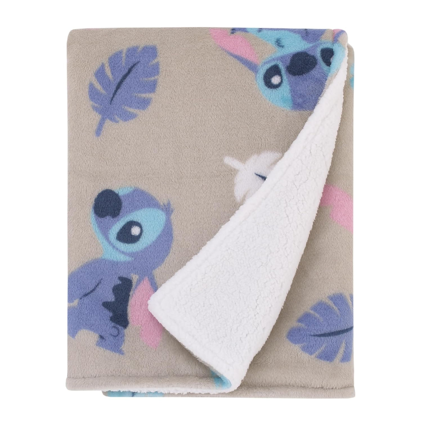 Disney Stitch - Manta de felpa sherpa súper suave color gris, azul,...