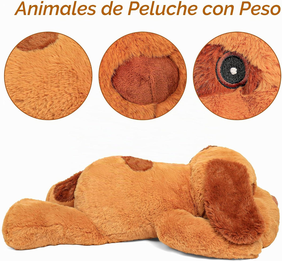 JellyMallow Animales de peluche con peso de perro de 24 pulgadas, 5...