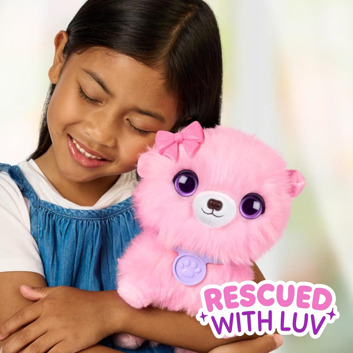 ScruffaLuvs Mascota sorpresa rosa, juguete de peluche misterioso, l...