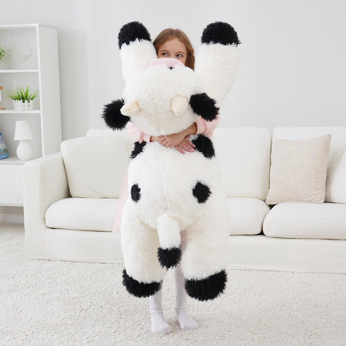 EEYQR Animales de peluche de vaca gigante, juguete de peluche grand...